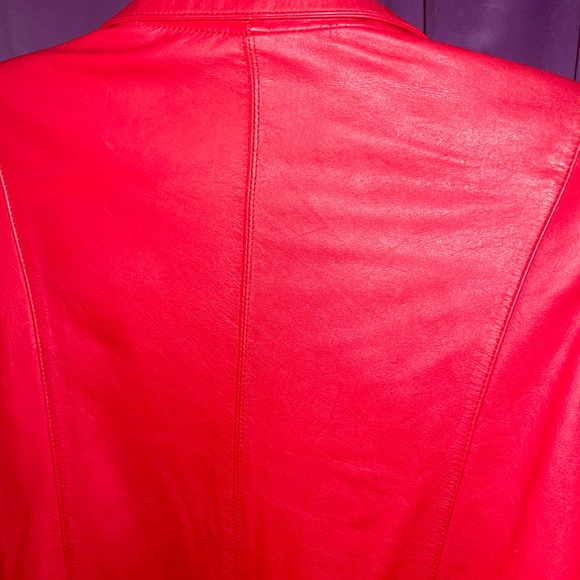 Red Avanti Leather Jacket - Picture 9 of 10